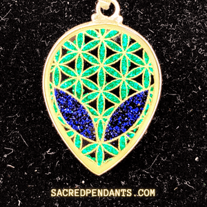 Alien Tear Drop - Sacred Geometry Gemstone Pendant