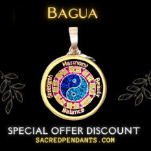 Load image into Gallery viewer, Bagua Sacred Geometry Gemstone Pendant Sterling Silver
