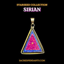 Load image into Gallery viewer, Sirian Sacred Geometry Pendant in sterling silver, galactic necklace for intuition and spiritual insight.