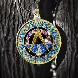Arcturian 10th Dimensional - Amulet - Sacred Geometry Gemstone Pendant