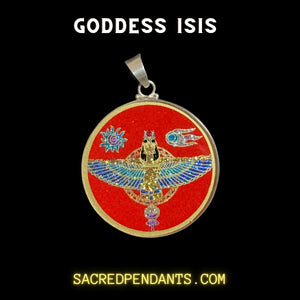Goddess ISIS -Sterling Silver - Sacred Geometry Gemstone Pendant