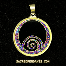 Load image into Gallery viewer, Abundance silver pendant sacred geometry art silver pendant necklace sterling silver pendants custom silver pendant 925 sterling silver pendants Handmade jewelry black tourmaline jewelry lapis lazuli necklace lapis lazuli jewelry malachite necklace malachite jewelry turquoise necklace turquoise pendant pendants for chains Sacred Geometry Gemstone Pendant Sterling Silver Crystals EMF protection