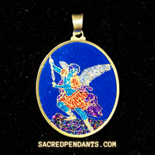 Load image into Gallery viewer, Archangel Michael- Sacred Geometry Gemstone Pendant