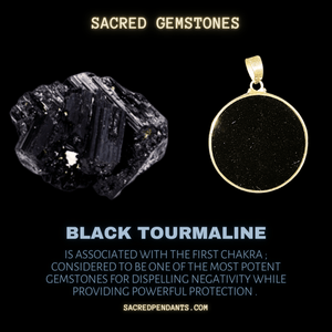 sacred pendants gemstone black tourmaline