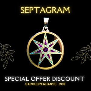 Sacred geometry pendants septagram 