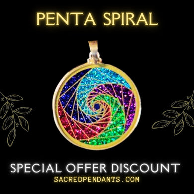 penta spiral sacred geometry pendants