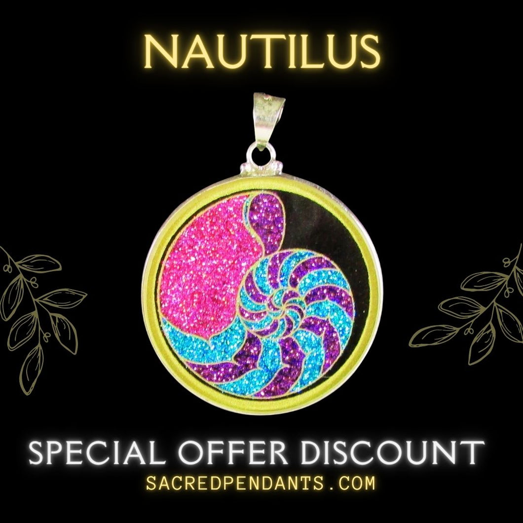 Nautilus sacred geometry pendants