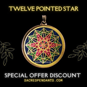 Sacred geometry pendants twelve pointed star