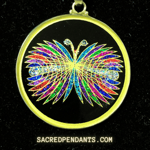 Butterfly- Sacred Geometry Gemstone Pendant