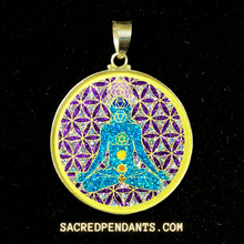 Load image into Gallery viewer, Chakra Man - Sacred Geometry Gemstone Pendant