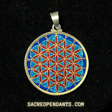 Load image into Gallery viewer, Flower of Life -Sacred Geometry Gemstone Pendant