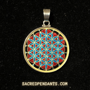 Flower of Life -Sacred Geometry Gemstone Pendant