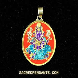 Ganesha - Sacred Geometry Gemstone Pendant