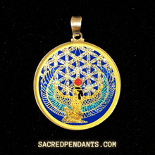 Load image into Gallery viewer, Goddess Isis - Sacred Geometry Gemstone Pendant