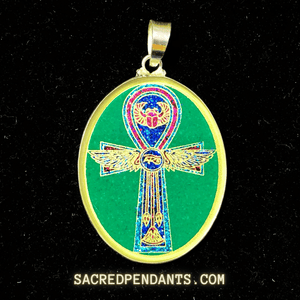Egyptian Cross -  Sacred Geometry Gemstone Pendant