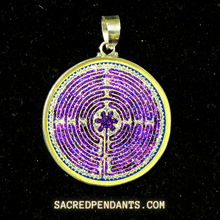 Load image into Gallery viewer, Labyrinth - Sacred Geometry Gemstone Pendant