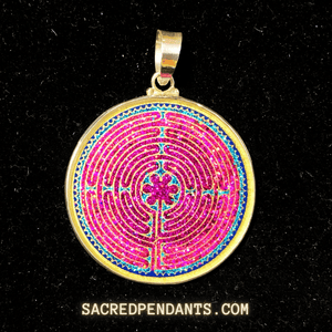 Labyrinth - Sacred Geometry Gemstone Pendant