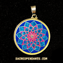 Load image into Gallery viewer, Sahasrara -Sacred Geometry Gemstone Pendant