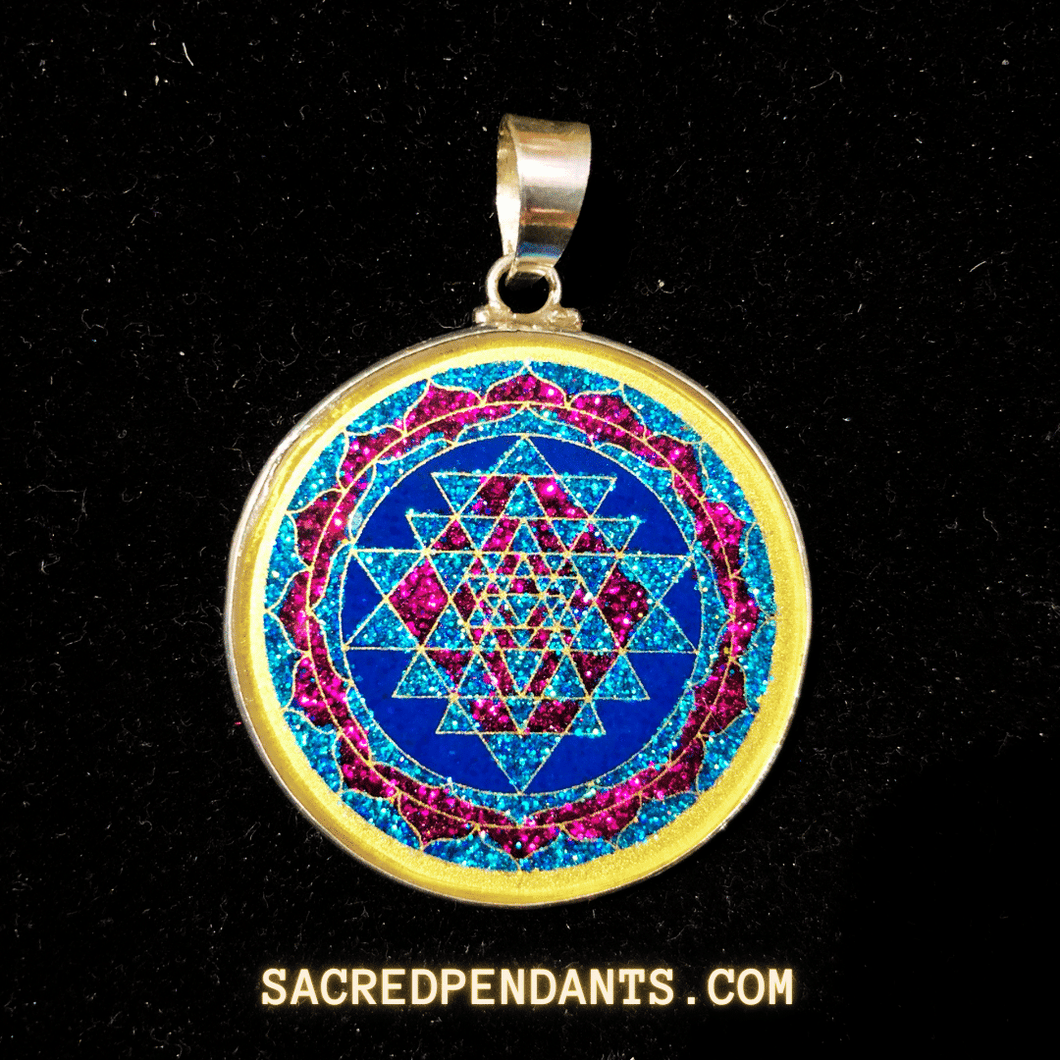 Sri Yantra - Sacred Geometry Gemstone Pendant