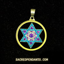 Load image into Gallery viewer, Star of David - Sacred Geometry Gemstone Pendant