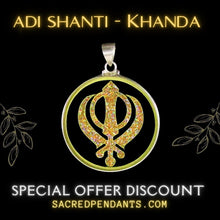 Load image into Gallery viewer, Khanda Sikh Symbol sacred geometry sterling silver pendant 