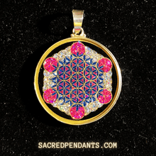 Load image into Gallery viewer, Fruit of Life -Sacred Geometry Gemstone Pendant