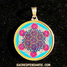 Load image into Gallery viewer, Fruit of Life -Sacred Geometry Gemstone Pendant