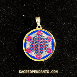 Fruit of Life -Sacred Geometry Gemstone Pendant