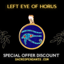 Load image into Gallery viewer, left eye of horus sacred geometry sterling silver pendant