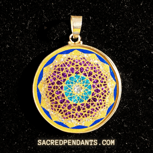Mother Earth's Grid  - Sacred Geometry Gemstone Pendant