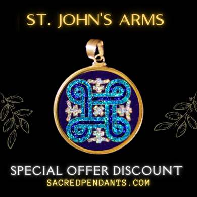 st john's arms sacred geometry sterling silver pendant